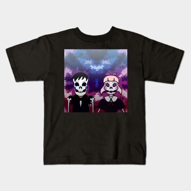 Couple of Skeletons Kids T-Shirt by Oddellie